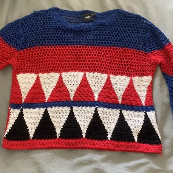 ASOS crochet top 8 preowned - Picture 7 of 15